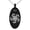Black, variant on Stainless Steel Greek Mythology Hydra Engraved Small Oval Charm Pendant Necklace