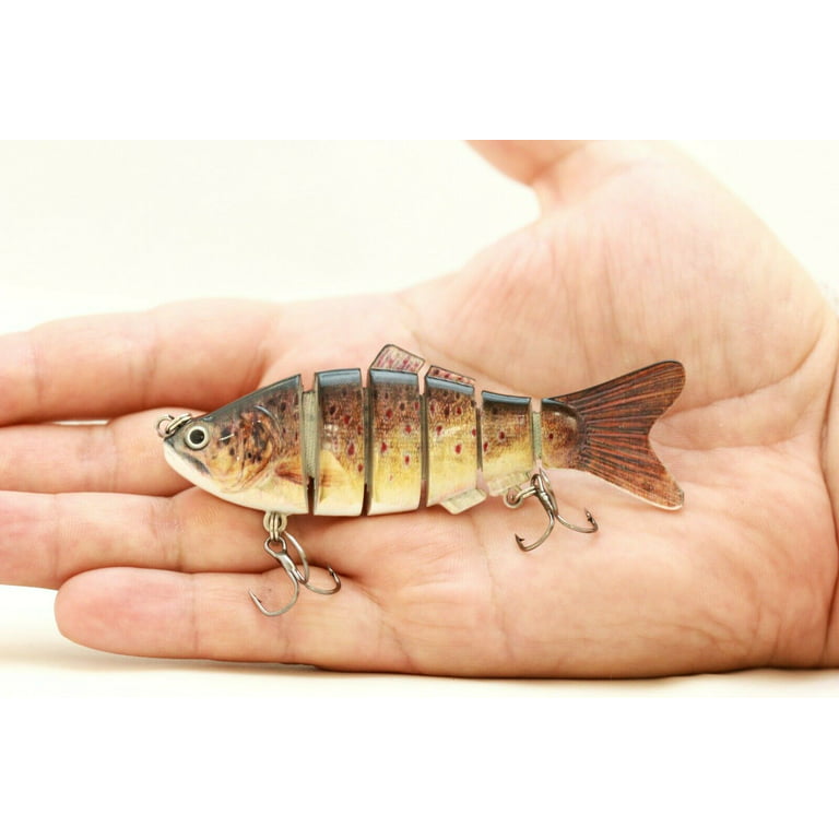 5pc Realistic Swim Fish Bait Lure, Bass Fishing Lures Set Christmas Gift, Size: 4