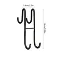 thumbnail image 2 of YIMWNYI Stainless Steel Double Sided Hooks, No Drill Metal Coat Hooks for Bathroom & Kitchen, Rust-Resistant Glass Door Hooks, Multi-Purpose Back Hanging Hooks, Modern Design, Easy Installation, 2 of 6