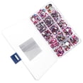 thumbnail image 4 of John Bead 1000pcs Pink AB Round Oval Acrylic Plastic Flat Back Rhinestones Assorted Box, 4 of 8