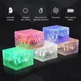 thumbnail image 4 of Luces solares de jardín, luces de ladrillo de hielo, luces de cubitos de hielo, iluminación de paisaje para paso, césped de patio, 4 of 5