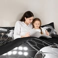 thumbnail image 3 of Manfei Soccer Game Full Size Comforter Sets,Kids Ball Sport Bedding Comforter Set,White Black Bedding Sets For Girls Kids,Super Cozy Room Decor Reversible,3-Piece, 3 of 8
