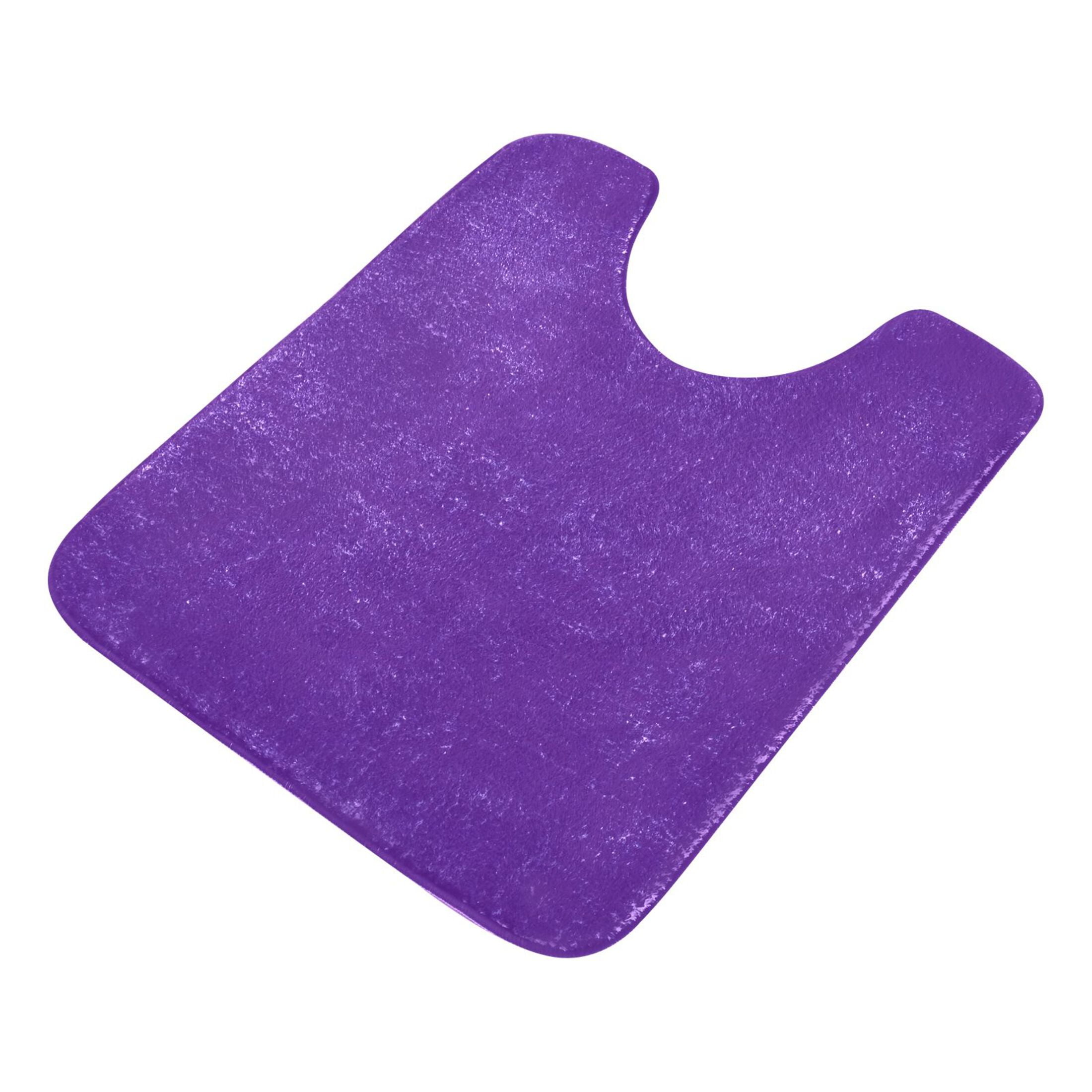 Ryvnso Dark Purple Bathroom Shaggy Rugs Toilet Mat Soft Contour Rug