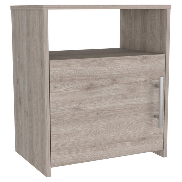 Atlin Designs Table de Chevet Moderne en Bois à 1 Étagère Gris Clair