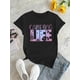 thumbnail image 2 of Women's Trendy Gradient Abstract Print T-Shirt - Casual Crew Neck, Short Sleeve, Stretchy Polyester Blend, Machine Washable - Perfect for Summer & Casual Attire, 2 of 6
