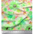 thumbnail image 1 of Soimoi Silk Fabric Flower Watercolor Decor Fabric Printed Yard 42 Inch Wide, 1 of 3