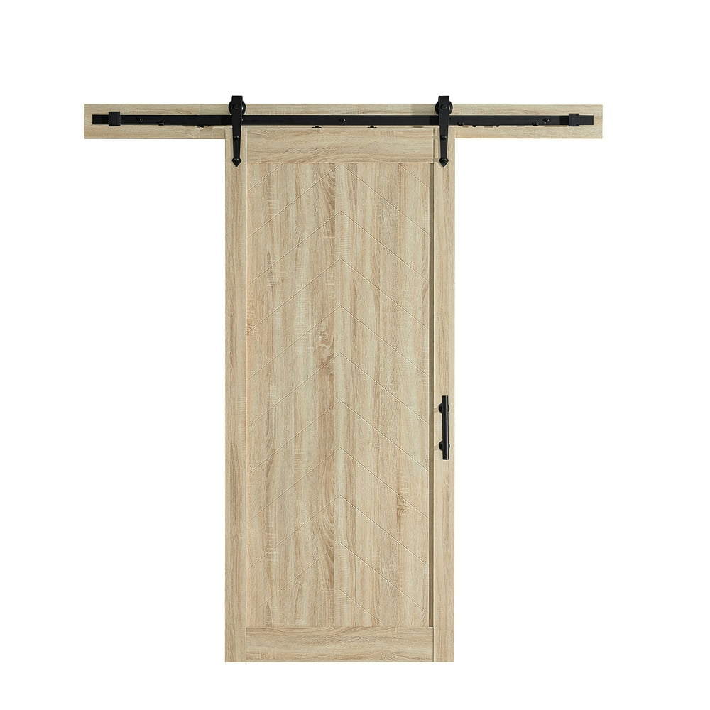 Ove Decors Cooper 36 in. x 84 in. Sliding Barn Door in Textured French