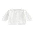 thumbnail image 1 of Infant Baby Girl Sweet Cardigan Solid Color  Neck Long Sleeve Knitted Coat Spring Summer Button-Down Sunscreen Outerwear, 1 of 7