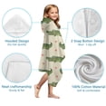 thumbnail image 7 of Beige Crocodiles Hearts Pattern Hooded Bath Towel，50"x30" for Ages 3 To 12 Kids, Quick Dry Lightweight Soft Microfiber Hood Beach Towel Cover Up for Kids, 7 of 7