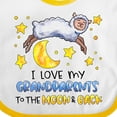 thumbnail image 4 of Inktastic I Love My Grandparents to the Moon and Back Cute Sheep Boys or Girls Baby Bib, 4 of 4