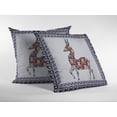 thumbnail image 2 of Amrita Sen Designs Amrita Sen Standing Deer Indoor Outdoor Pillow Zip 18" x 18", 2 of 4