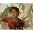 thumbnail image 2 of Jan Ciągliński 18x15 Gold Ornate Wood Frame and Double Matted Museum Art Print Titled - Singer Alina Dore (1909), 2 of 4