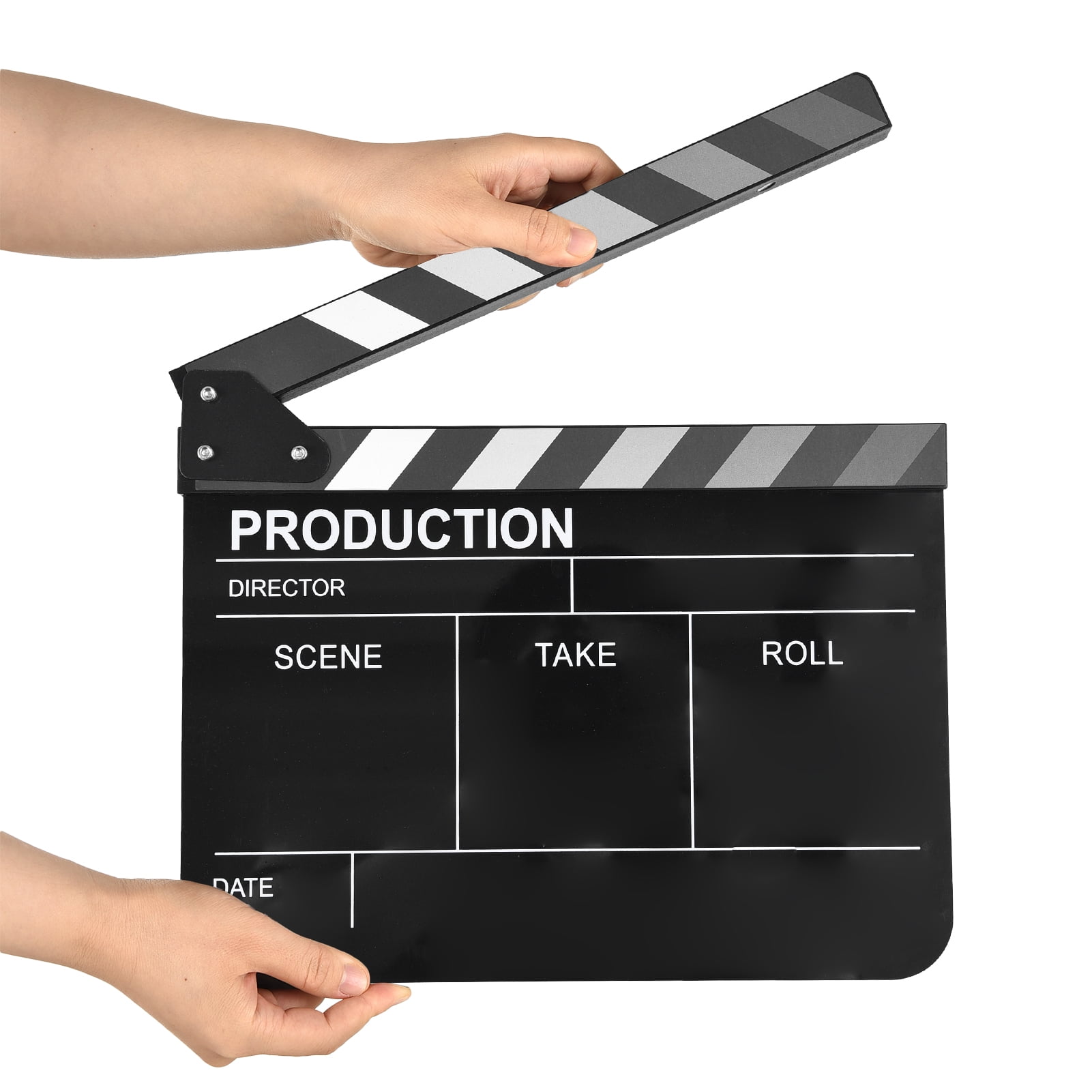 Clapboard Acrylique Mini - Panneau Clapper Avec Stylo Pour Tournage, Cosplay Et Décoration Maison (Noir/Blanc)