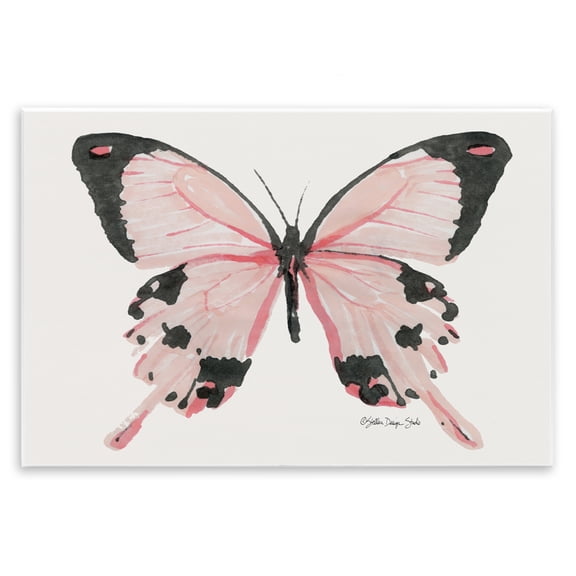 Stupell Industries Traditional Soft Pink Butterfly With Splatter Patterned Wings Wall Plaque Art, 15 x 10, by Stellar Design Studio