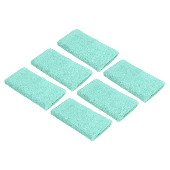 Uxcell 8x15cm Sport Wrist Bands Terry Absorbent Athletic Sweatband, Sky Blue 6 Pack