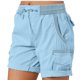 thumbnail image 3 of 2024 nuevo nuevo de las mujeres de color sólido pantalones cortos casuales verano moda cintura delgada recta, 3 of 5