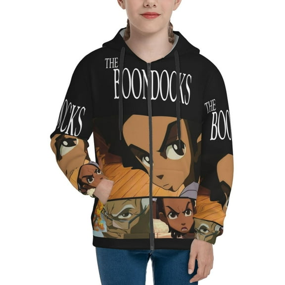 Youth Boondoc-k Zip Up Graphic Hoodie with Pockets Comfort Long Sleeve Soft Hoodies