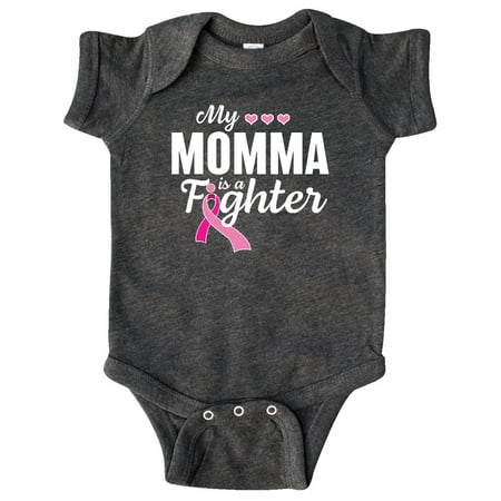 

Inktastic Breast Cancer Awareness My Momma is a Fighter Gift Baby Boy or Baby Girl Bodysuit