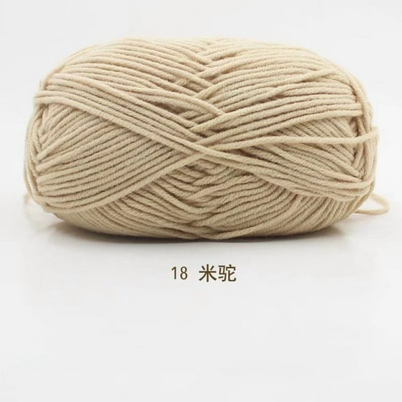 Nvzi Yarn Crochet, 2 Rolls, Cotton Yarn for Crocheting, Ideal for Scarves, Sweaters, Gloves, Perfect for Craft Projects and Gifting​,light brown