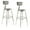Grey, variant on (Pack 2) NPS 19 -27" Height Adjustable Heavy Duty Vinyl Padded Steel Stool With Backrest, Grey