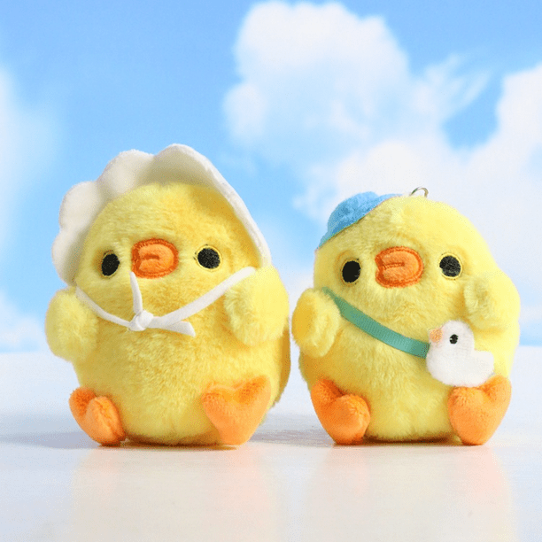Llavero De Pollito Amarillo De Peluche – Colgante Suave De Animal De Granja Para Llaveros, Bolsos Y Decoración De Pascua, Tamaño 9 Cm