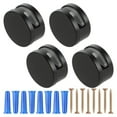 thumbnail image 1 of 4 Pcs Matériel de Montage de Miroir Sans Cadre Supports Réglables Clips de Fixation Kit de Suspension de Miroir avec Vis de Service Ancrages, 1 of 7