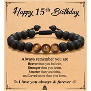 HZHUAFULTD Happy Birthday Bracelet for Boys Him Men, 10 11 12 13 14 15 16 17 18 19 20 21 Year Old Boy Birthday Gifts Ideas for Teens Teenager 15th 11th