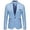 Sky Blue, variant on Men's Casual Business Wedding Long Sleeve Buttons Slim Fit Suit Coat Jacket - Formal Attire for Special Events, Parties, and Professional Wear,Black,L