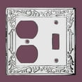 thumbnail image 2 of Victorian Switch Plate Double Outlet Chrome Solid Brass Renovators Supply, 2 of 2
