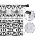 thumbnail image 4 of Blackout Kids Curtains,Black Geometric Striped Pattern Childrens Insulated Curtains Set Of 2,Bedroom Essentials,Toddler Room Decor 42x63in(106x160cm), 4 of 5