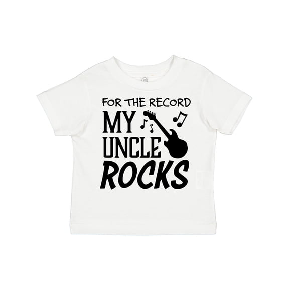 Inktastic For the Record, My Uncle Rocks Boys or Girls Toddler T-Shirt