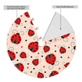thumbnail image 4 of Kll 30" Christmas Tree Skirt Red Ladybug Xmas Tree Skirts Mat For New Year Xmas Holiday Party Indoor Outdoor Home Decoration, 4 of 9