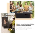 thumbnail image 6 of 42" Propane Fire Pit Table 50,000 BTU Steel Gas Fire Pit with Rain Cover, Glass Rock and Steel Lid for Outside, 6 of 8