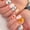 No tools, variant on Short glossy square nails, simple starfish & grape stripe design, sweet and fashionable spring-summer cartoon press-on nails, 24-piece detachable