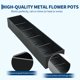 thumbnail image 5 of Yeshouse Macetero grande de metal para plantas de exterior, rectangular de acero resistente con montaje a presión para jardín, patio y jardín, 5 of 8