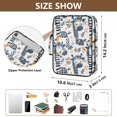 thumbnail image 3 of Haosy Accordion File Organizer Zipper Binder 500 Sheet 6-Tab Expanding File Folder Multi-Pocket 1.2 Inch 3 Ring Zebra Leaf Birds, 3 of 7