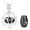 Black, variant on Silver Plated Hollow Lotus Cremation Jewelry for Ashes Pendant - Lotus Urn Necklace with Mini Keepsake Urn Memorial Ash Jewelry for Women Men-Forever in My Heart Ash Jewelry