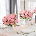 thumbnail image 3 of Waipfaru 2 Bundles Artificial Peonies Faux Flowers,Fake Peonies Artificial Flower Bouquet for Table Centerpiece,Silk Flowers for Home Wedding Decor Holding Flowers (light pink), 3 of 8