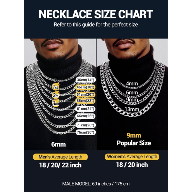 Prosteel Men's Stainless Steel Cuban Link Chain Necklace photo 2