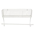 thumbnail image 2 of DII Rustic Farmhouse Bathroom Decor, Metal Storage, Large Towel Bar, Antique White, 2 of 3
