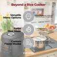 thumbnail image 5 of CUCKOO High Pressure Rice Cooker 10-Cup Uncooked / 20-Cup Cooked with Nonstick Inner Pot, Large Rice Maker with 13 Menu Options and Steam Plate, Fuzzy Logic Tech, Auto Clean, Black (CRP-PK1001S), 5 of 8