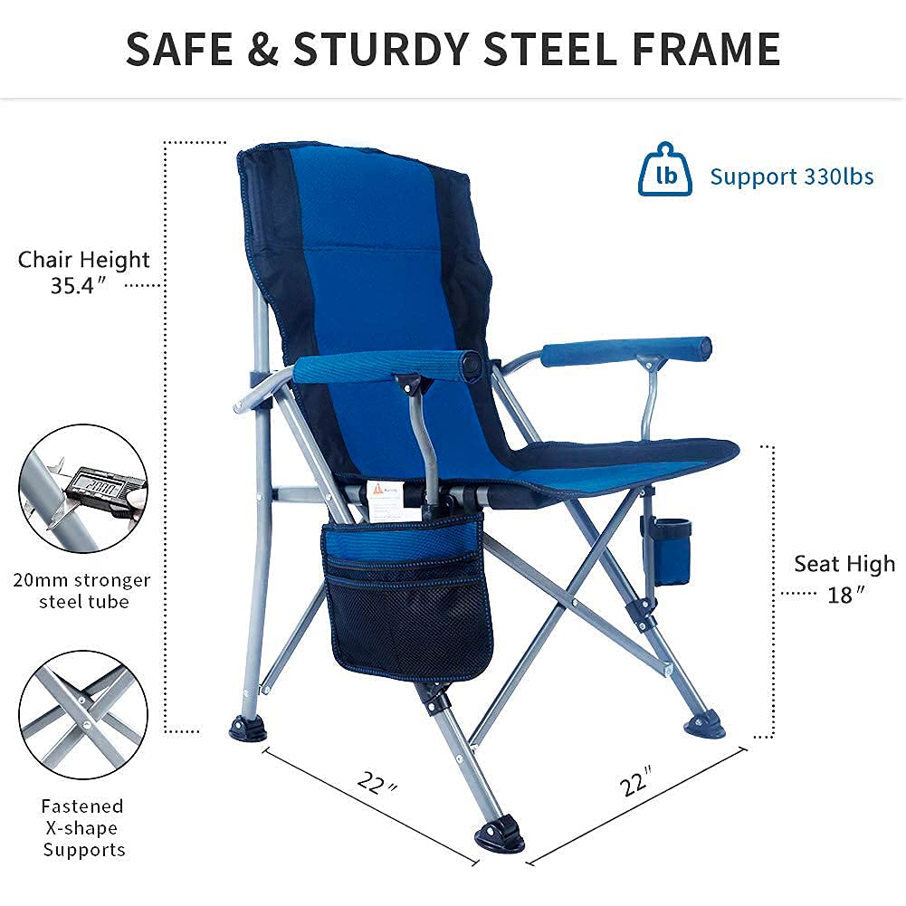 Umineux Portable Folding Camping Chair, 330 lb photo 4