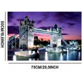 thumbnail image 3 of Jigsaw Puzzles for Adults Kids, 1000 Pieces Landscape Pattern Puzzle, Tower-Bridge Jigsaws Puzzles, Brain IQ Developing Educational Toy, Stress Relief Jigsaw-Puzzle Game (Multicolor), 3 of 4