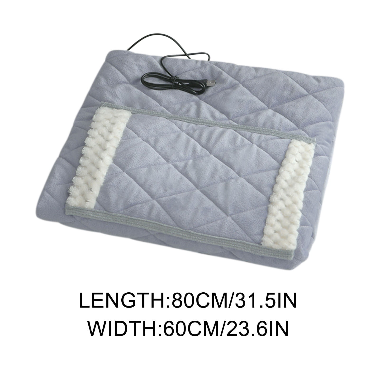 Heated Blanket with Hand Pocket Small USB Portable Lap Heated Throw Blanket Hand Warmers Electric Blankets Soft Fast Heating Blanket for Home Sofa Office Lunch Break Car Trave