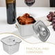 thumbnail image 5 of WORGEOUS Contenedor de helado de acero inoxidable, contenedor de almacenamiento de alimentos para congelador, contenedor de almacenamiento de helado casero con tapa, 5 of 8