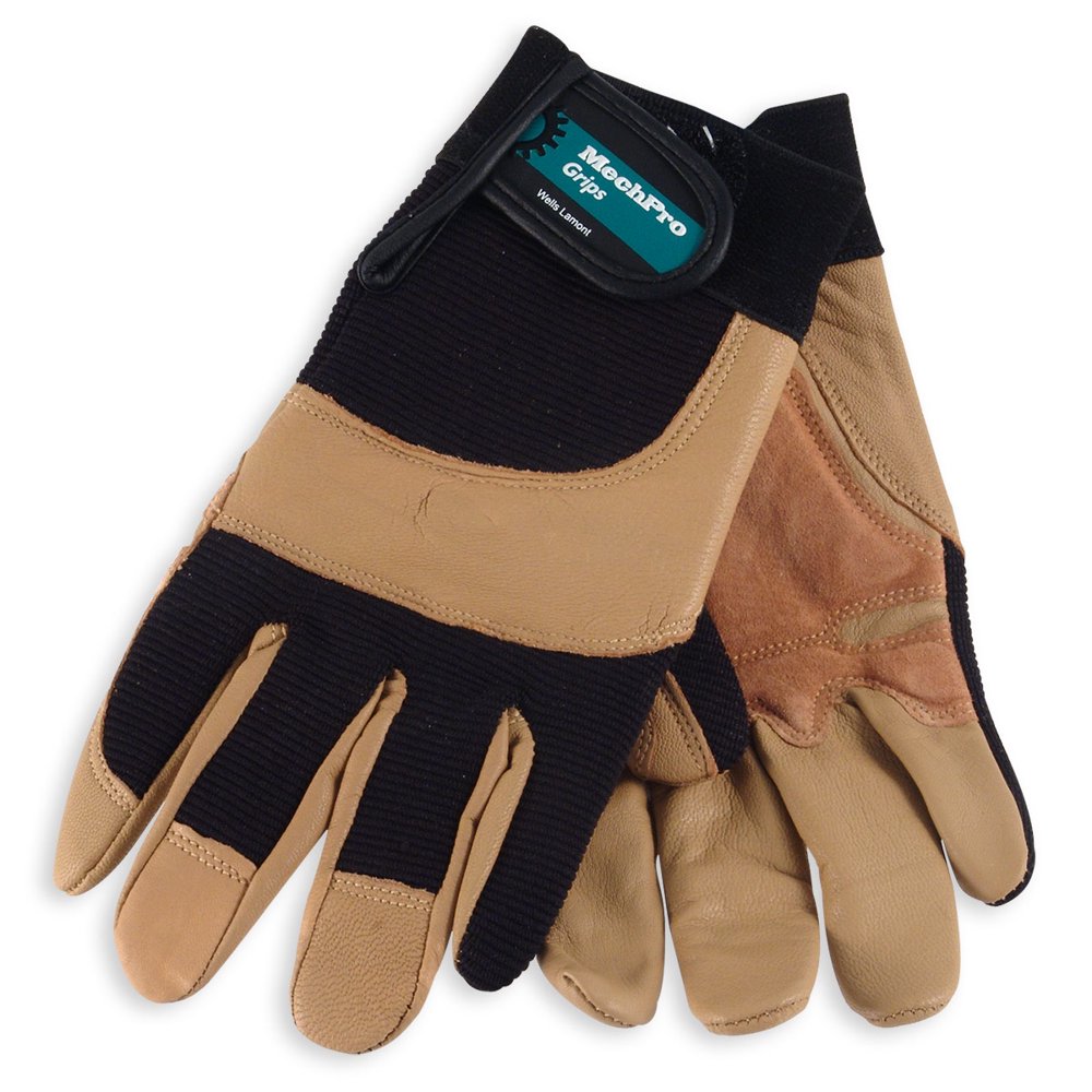 Mens Leather Mechanics Work Gloves by Wells Lamont 7790 XL