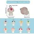 thumbnail image 2 of 32Pcs 8 Colors Mushroom Charm Luminous Mushroom Resin Charms Mini Small Mushrooms Beads Glow in the Dark Metal Resin lovely Charm for Jewelry Making Charms Bracelet Keychains Necklace Supply, 2 of 6