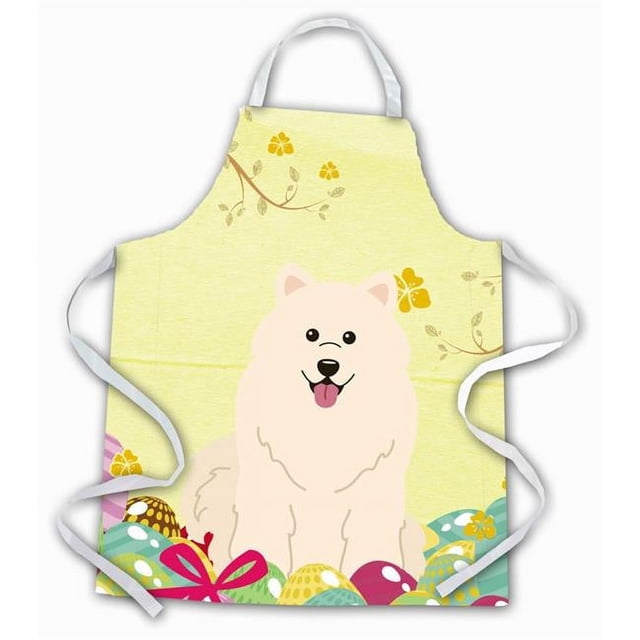 Carolines Treasures BB6030APRON Easter Eggs Samoyed Apron