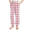 thumbnail image 5 of Lopecy-Sta ​Kids Checkered Jogger Pants with Elastic Waistband & Functional Side Pockets - Adjustable Ankle Cuffs Comfort Fit for Boys Girls 2-10 Years, 5 of 6