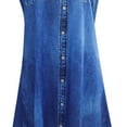 thumbnail image 6 of Cute Party Sun Dresses Daisy Print Knee Length Women's Casual Loose Flowy Tank Sundress for Women Beach Vacation Round Neck Sleeveless Midi Summer Shirt Dress for Women Blue XXXXL, 6 of 6